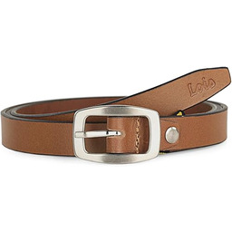 Lois - Damski pasek ze skóry skórzanej. Metaliczna