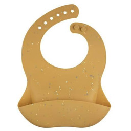 CANPOL BABIES Śliniak silikonowy z kieszonką żółty -