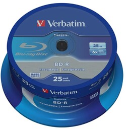 Płyty Blu-Ray BD-R SL Verbatim 25GB Cake 25szt.