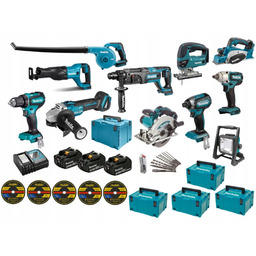 Makita Zestaw Combo DDF485 DGA504 DJR186 Strug