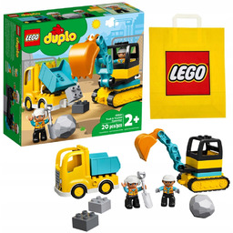 Zestaw Lego Duplo Plac Budowy Wywrotka i Koparka