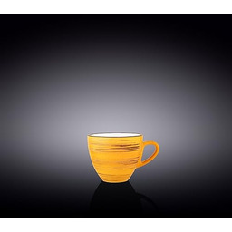 Wilmax WL-669433/A kubek porcelanowy, żółty, pojemność 75 ml