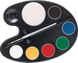 Kryolan, Pintura Water Color Palette 6 Colors, paleta