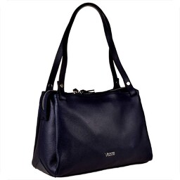 Vezze włoska torba skórzana shopper bag granatowa
