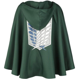 Peleryna Attack on Titan - Green Cape