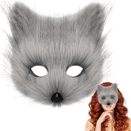 Maska Kota Lisa Wilka Therian Furry Sztuczne Futro