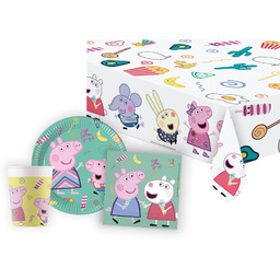 Zestaw obrus + kubeczki + talerzyki + serwetki