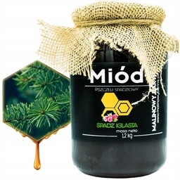 Miód Spadź Iglasta 1.2 kg Spadziowy Prawdziwy -