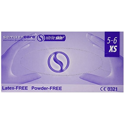 SEMPERCARE SKIN 2 XS Rękawice diagnostyczne nitrylowe bezpudrowe,