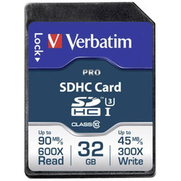 Karta pamięci SDHC Verbatim Pro U3 32GB (90/45