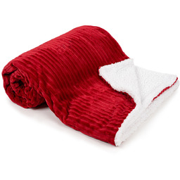 4Home Koc z barankiem Stripe winny, 150 x