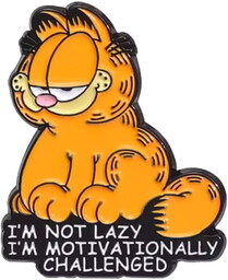 Metalowa przypinka Garfield