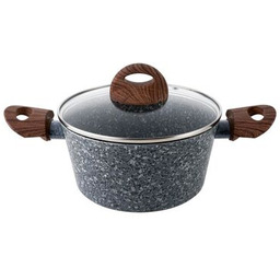 Garnek aluminiowy Granite z pokrywką 24 cm 4,1