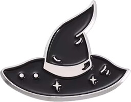 Metalowa przypinka tiara czarownicy