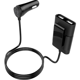 2 x Ładowarka samochodowa 4xUSB 9.6A przedłużacz 1,5m