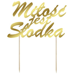 Topper na tort Miłość jest Słodka - 15