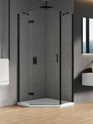 Kabina pięciokątna 80x80 prawa K-0666 New Azura Black