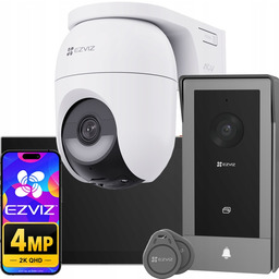 Zestaw Wideodomofon CP5 Wifi Ezviz 2-ŻYŁOWY Czytnik Breloki