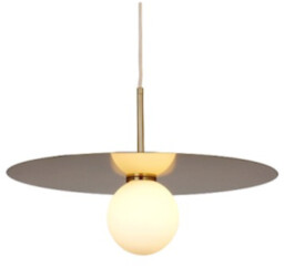 Sombre - nowoczesna lampa wisząca 45 cm mleczna