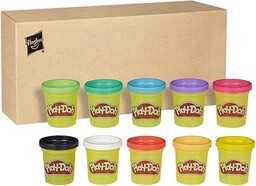 Play-Doh 29413F03 Ciastolina, Wielokolorowy, 10 Sztuk