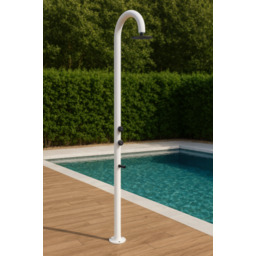 Prysznic zewnętrzny ogrodowy 233cm biały aluminium LUNA-ALU-BIANCA