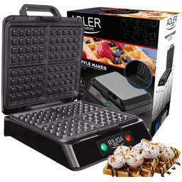 Gofrownica 1500W Na 4 Duże Chrupiące Gofry XXL