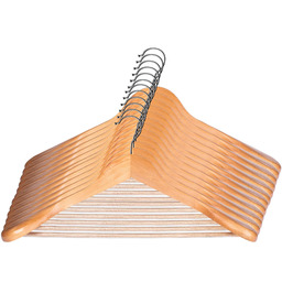 Wieszak na ubrania drewniany 12 szt.