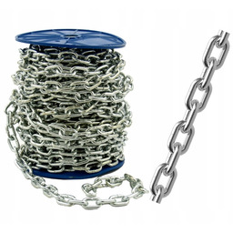 Łańcuch Techniczny Gospodarczy Ocynkowany Stalowy Metalowy fi 6mm