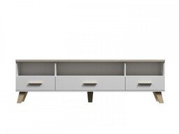 Cama Meble RTV LOTTA 180 3S3K biały+ dąb