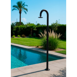 Prysznic zewnętrzny ogrodowy 233cm czasowy aluminium LUNA-TIMER-NERA