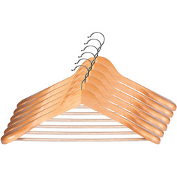 Wieszak na ubrania drewniany 6 szt.