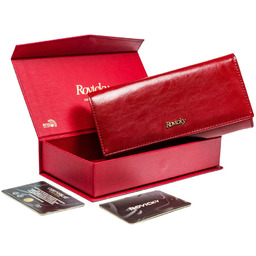 Skórzany damski portfel Rovicky 8805-BPRN RFID
