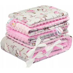 Ochraniacz Kocyk Kołderka Poduszka Minky Komplet