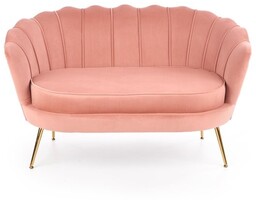 Sofa dwuosobowa tapicerowana różowa Amorinito XL