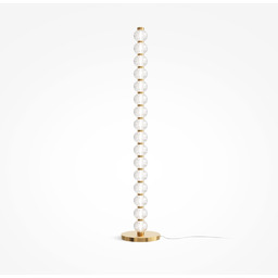 LAMPA PODŁOGOWA Amulet na złotej, metalowej podstawie, szklane