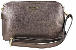 Damska torebka metalizowana - Złota ciemna