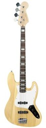 MUSICMATE Gitara elektryczna basowa MM-G175-W BassPulse Jasne drewno