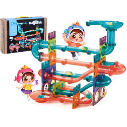 KLOCKI MAGNETYCZNE 111 Elementów TOR KULKOWY DLA KULEK