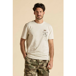 Aeronautica Militare Męski T-shirt w beżowym kolorze