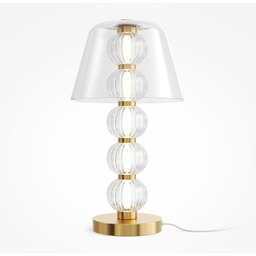 LAMPA STOŁOWA Amulet, złota podstawa ze szklanymi kulami,