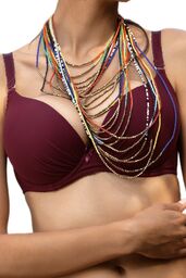 Biustonosz damski Push-Up Dama Kier 2570 Gisella bordowy