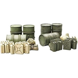 Tamiya 300032510-1:48 WWII zestaw dioramy, beczki i kanistry