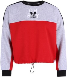 Czerwono-szara krótka bluza Myszka Mickey DISNEY S