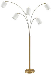 Lindby - Abiram Lampa Podłogowa Brass/White