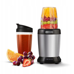 Nutri blender kielichowy 1000W 2 Butelki 800ml/1L srebrny