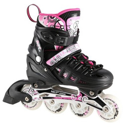 NILS EXTREME Łyżworolki NH10905 4w1 (rozmiar 39-42) Czarno-różowy