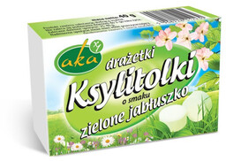 Drażetki bez cukru Ksylitolki zielone jabłuszko z ksylitolem