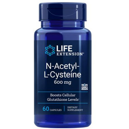 Life Extension NAC N-acetylo-L-cysteina 600 mg, 60 kaps.