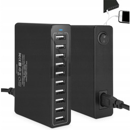 Ładowarka Usb Sieciowa 10 portów 50 W 10A
