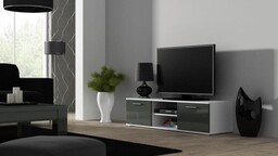 Cama Meble Szafka RTV SOHO 140 biały/ szary